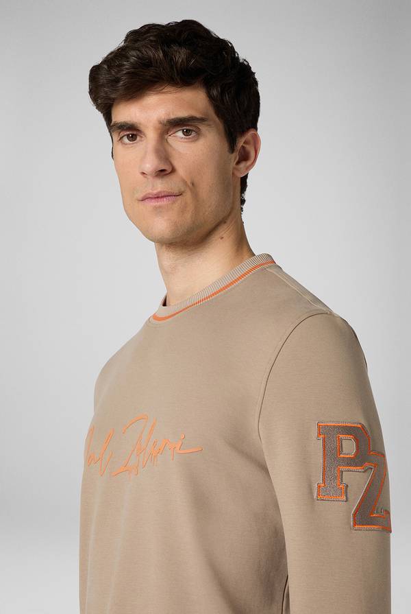 Pull Pal Zileri Felpa in cotone stretch con logo 2025