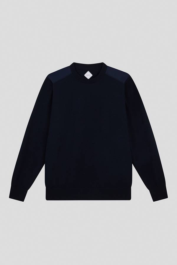 Pull Pal Zileri Girocollo in lana con dettagli in nylon Spedizione Gratuita