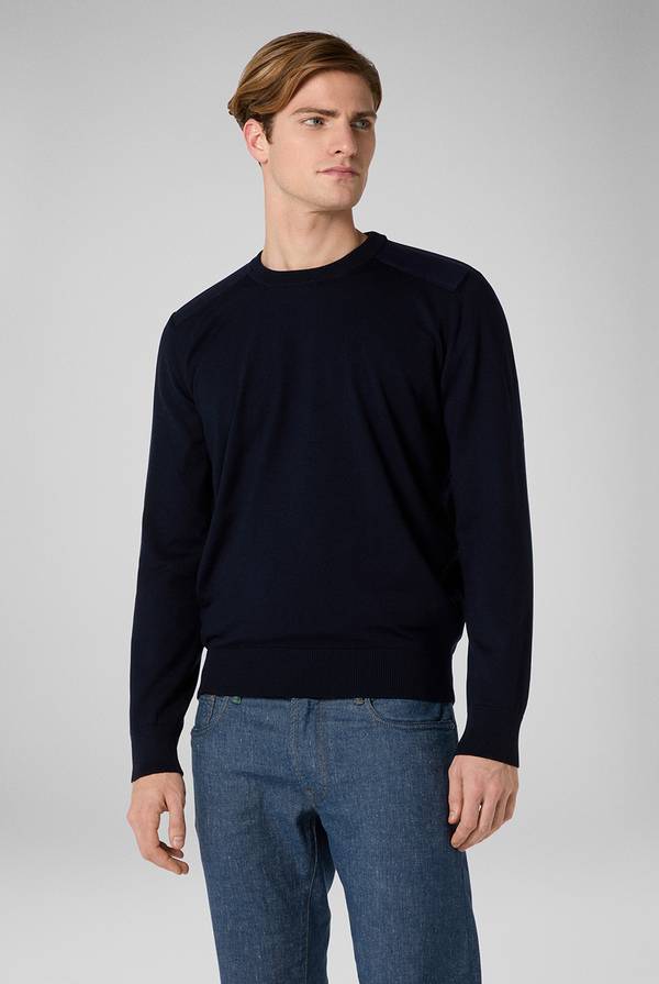 Pull Pal Zileri Girocollo in lana con dettagli in nylon Spedizione Gratuita