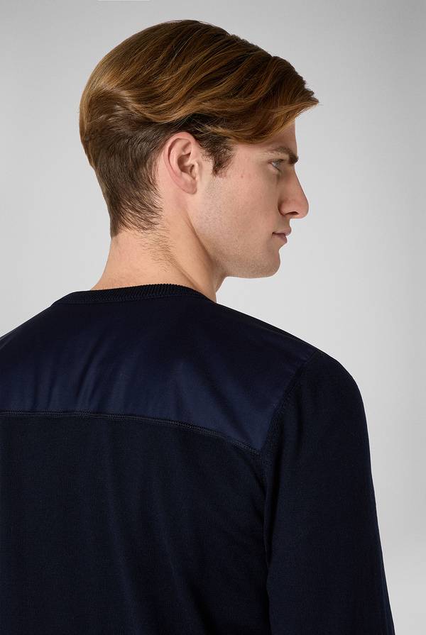 Pull Pal Zileri Girocollo in lana con dettagli in nylon Spedizione Gratuita