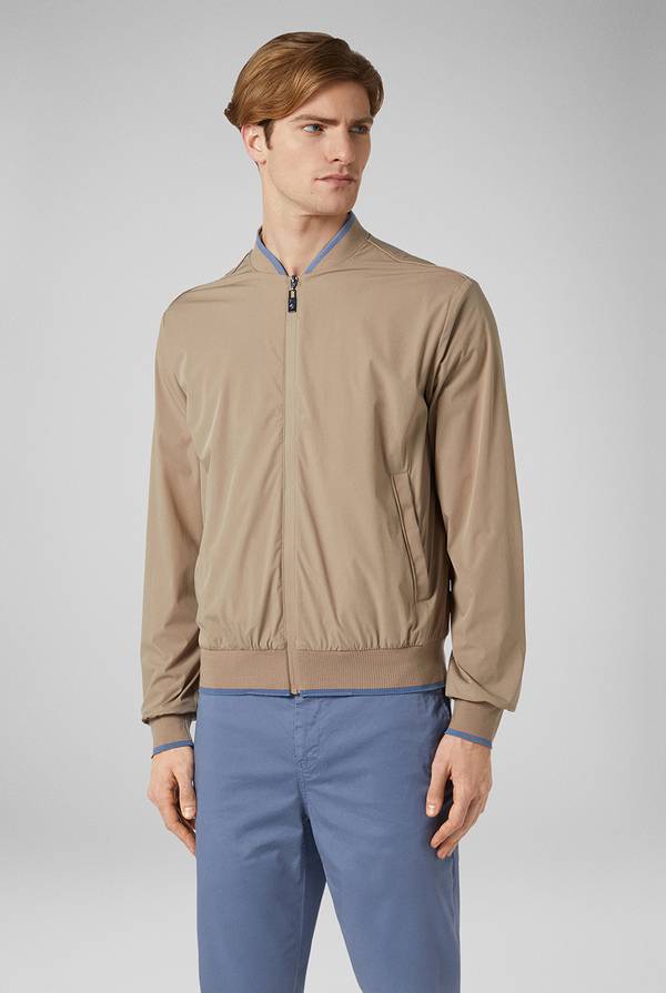 Pull Pal Zileri Bomber in soft shell color tortora Negozi Online