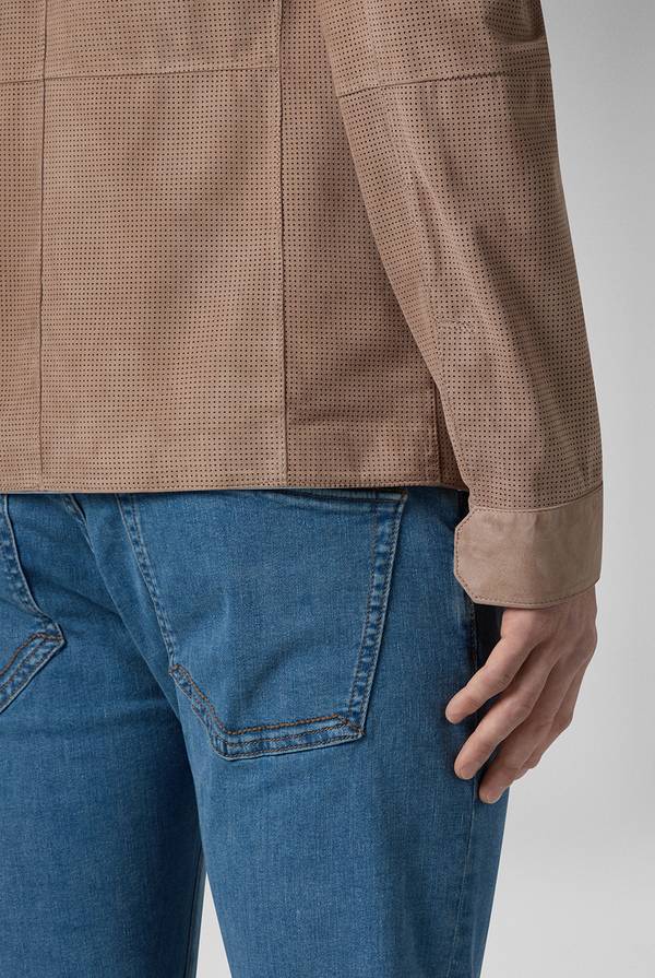 Pull Pal Zileri Overshirt in suede e nappa micro perforata Sottocosto