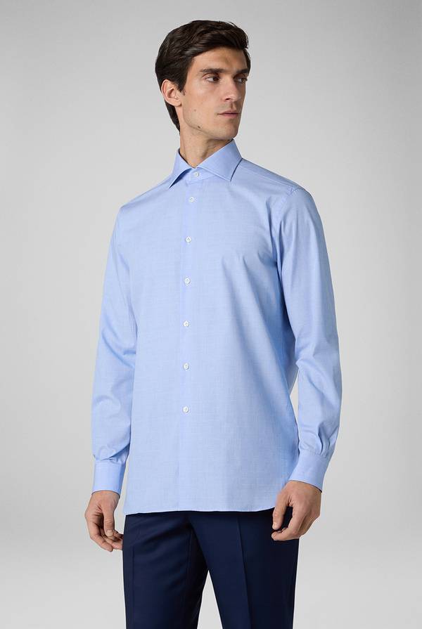Pull Pal Zileri Camicia Principe di Galles azzurra Online