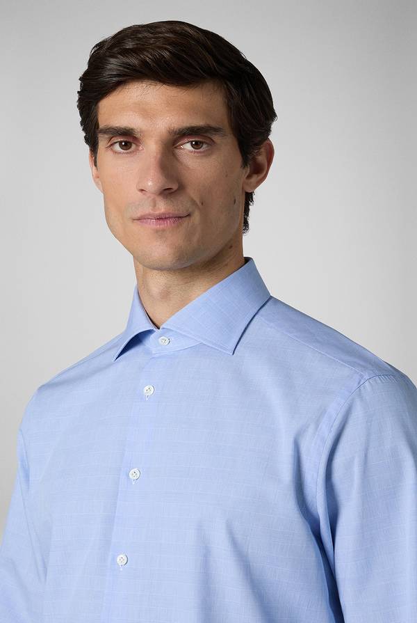 Pull Pal Zileri Camicia Principe di Galles azzurra Online