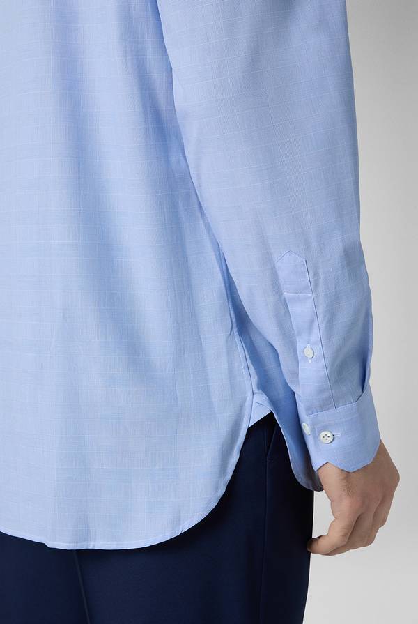 Pull Pal Zileri Camicia Principe di Galles azzurra Online
