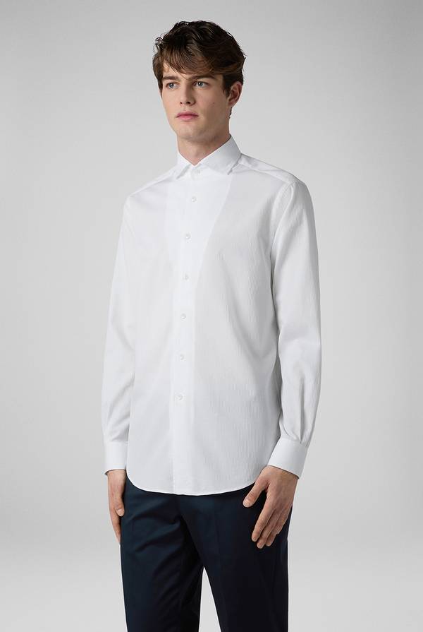Pull Pal Zileri Camicia bianca in cotone Saldi Di Fabbrica