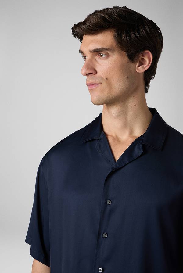 Pull Pal Zileri Camicia bowling blu navy Nuova