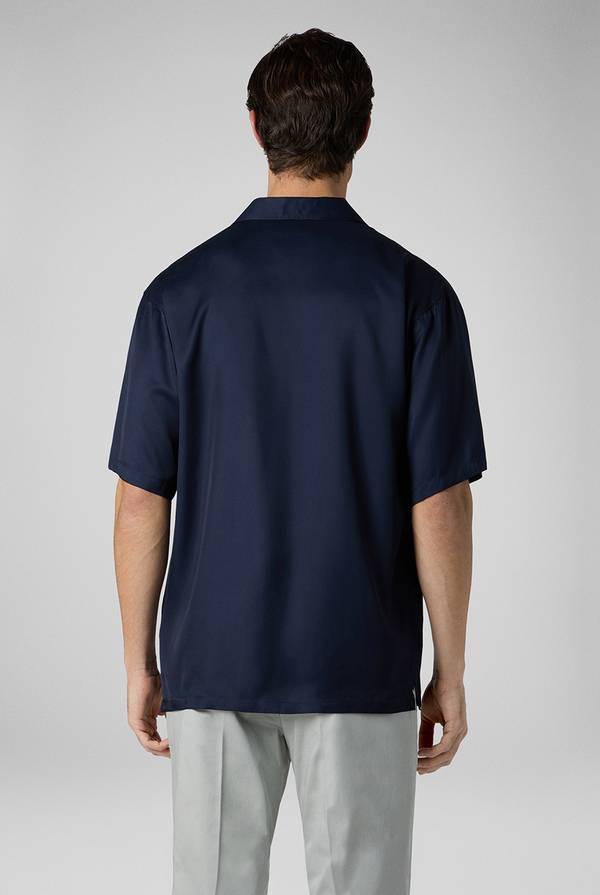 Pull Pal Zileri Camicia bowling blu navy Nuova