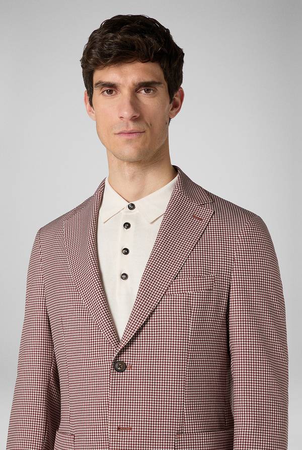 Pull Pal Zileri Giacca Effortless in jersey con motivo pied de poule Convenienza