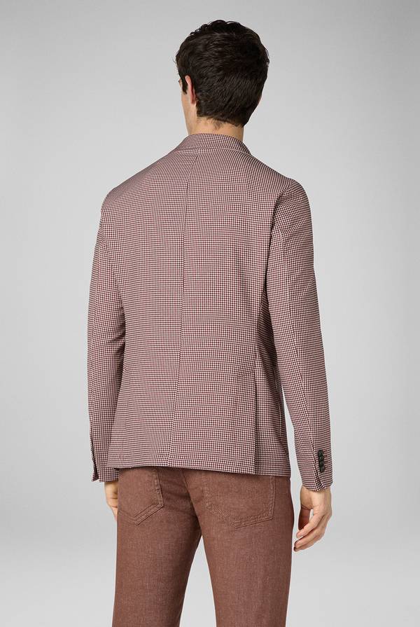 Pull Pal Zileri Giacca Effortless in jersey con motivo pied de poule Convenienza