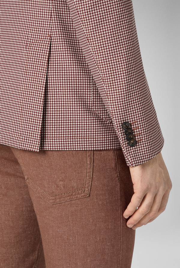 Pull Pal Zileri Giacca Effortless in jersey con motivo pied de poule Convenienza