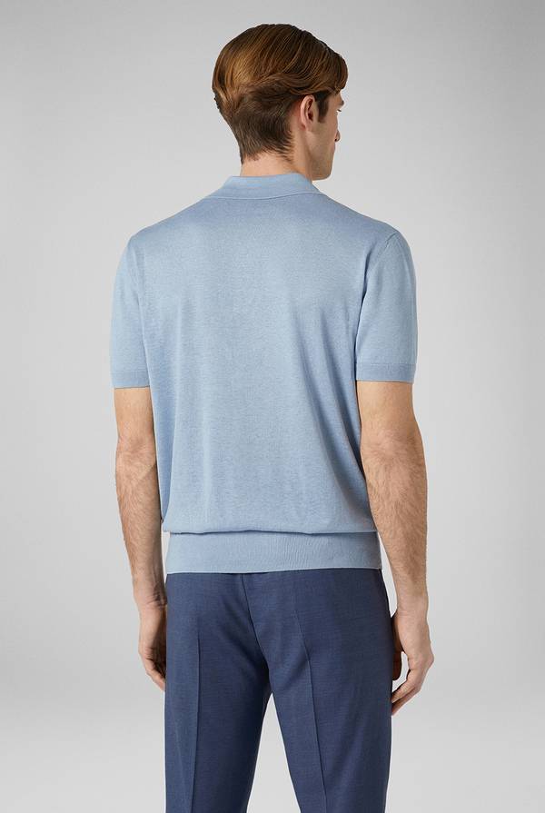 Pull Pal Zileri Polo in maglia di lino e seta Pezzi Unici