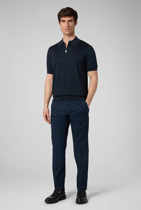 Pull Pal Zileri Polo jacquard con monogramma pz Soddisfazione Garantita