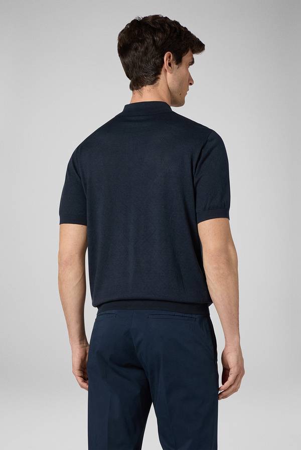 Pull Pal Zileri Polo jacquard con monogramma pz Soddisfazione Garantita