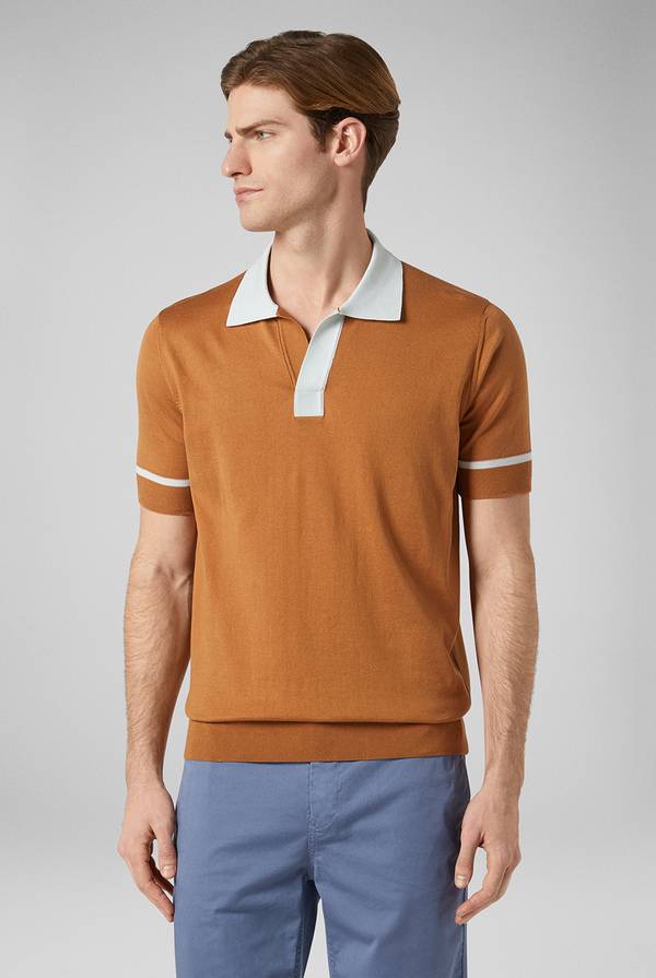 Pull Pal Zileri Polo in maglia con dettagli a contrasto Qualità Garantita