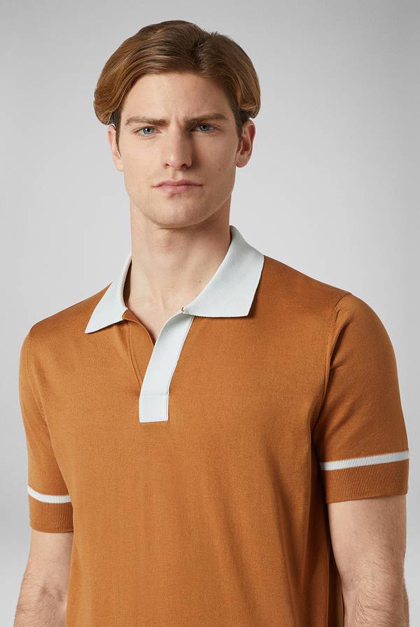 Pull Pal Zileri Polo in maglia con dettagli a contrasto Qualità Garantita