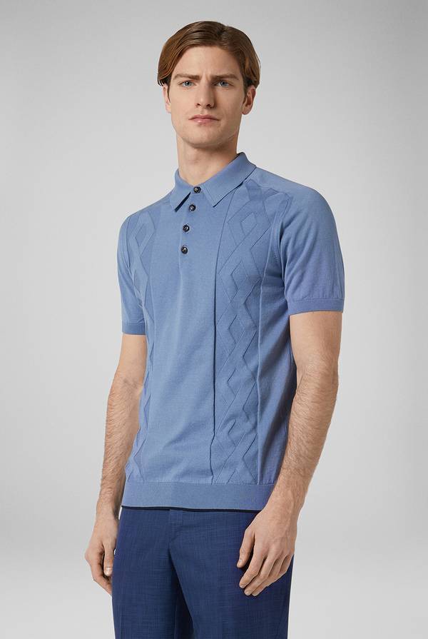 Pull Pal Zileri Polo in maglia con calati Sottocosto
