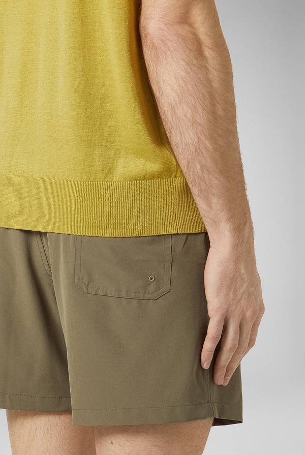 Pull Pal Zileri Polo in maglia di lino e seta color senape Sconto