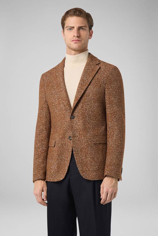 Pull Pal Zileri Giacca in lana e seta con micro pattern Enormi sconti