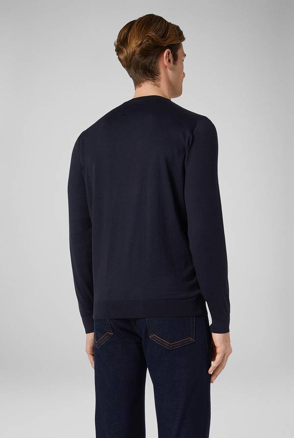 Pull Pal Zileri Girocollo in maglia con dettagli verde laguna Fino Al -60%