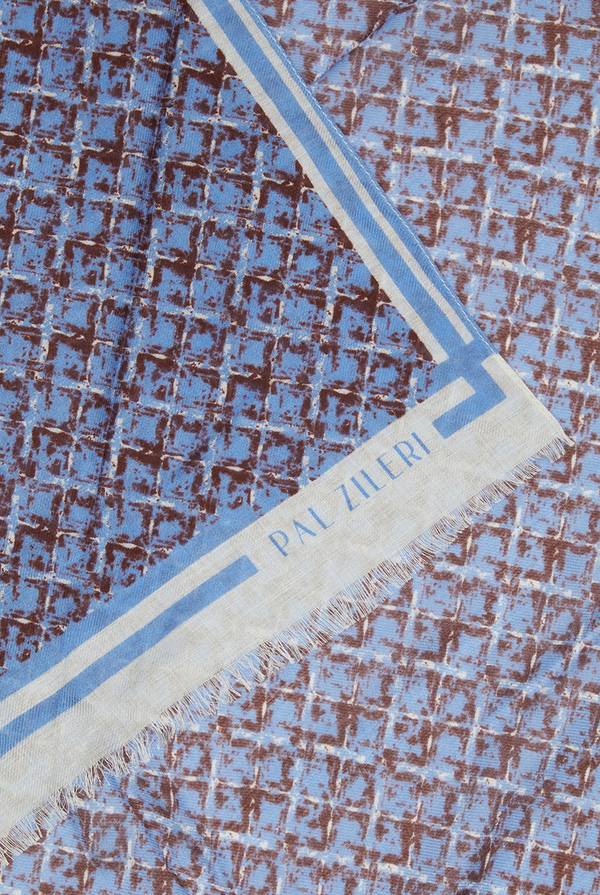 Pull Pal Zileri Sciarpa in modal e lana con fantasia geometrica Spedizione Gratuita