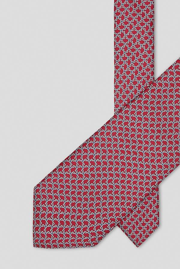 Pull Pal Zileri Cravatta in pura seta stampata con motivo geometrico Vendita Calda
