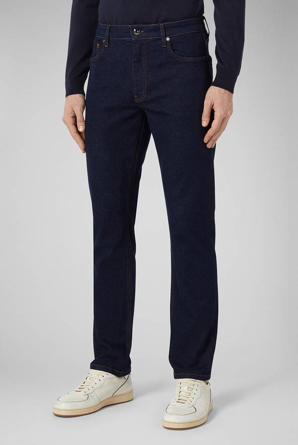 Pull Pal Zileri Denim lavaggio scuro Consegna Veloce