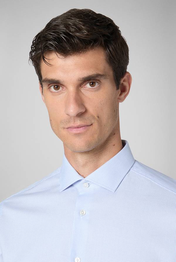 Pull Pal Zileri Camicia micro jacquard con collo Torino Saldi Di Fabbrica