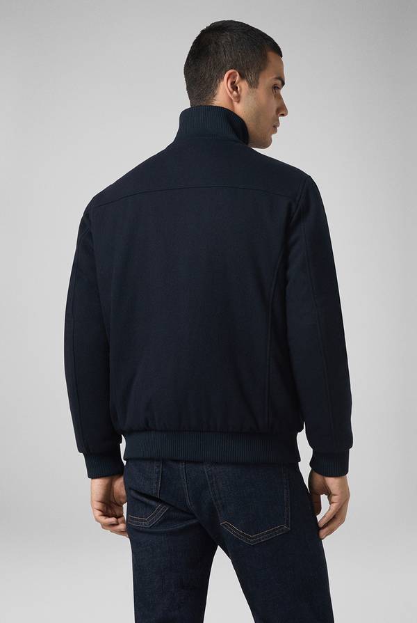Pull Pal Zileri Bomber in lana tecnica con finiture in maglia a contrasto Moda