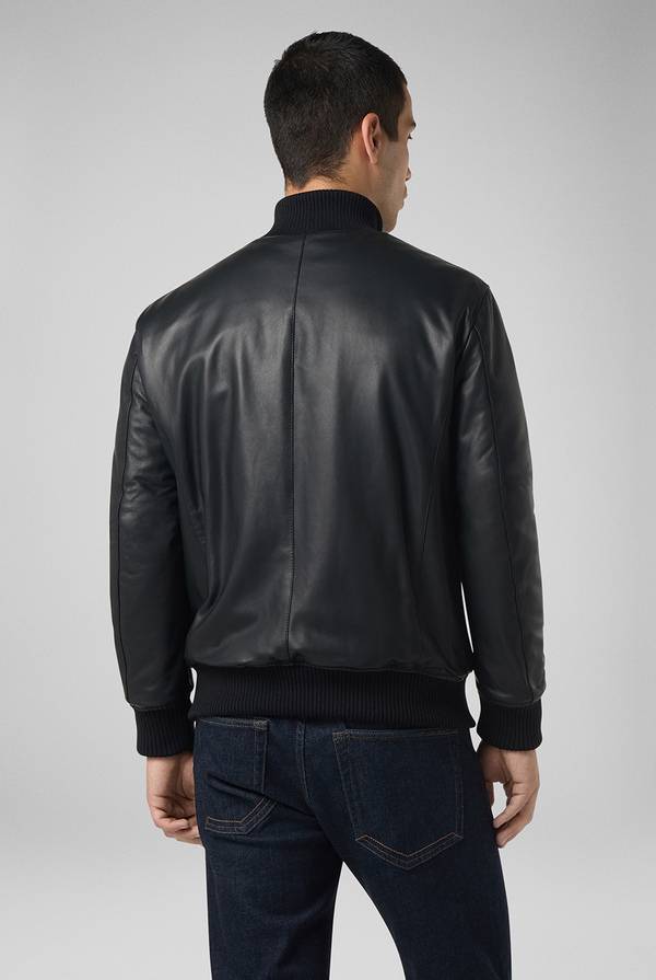 Pull Pal Zileri Bomber in pelle con colletto stand up Promozione Limitata