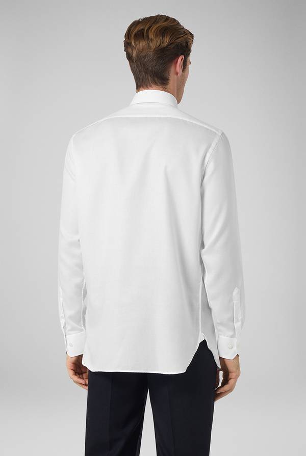 Pull Pal Zileri Camicia bianca micro fantasia Vendita Calda
