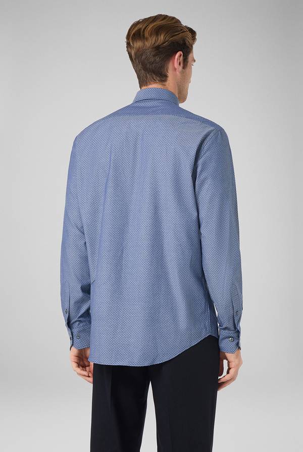 Pull Pal Zileri Camicia micro fantasia effetto denim Nuova