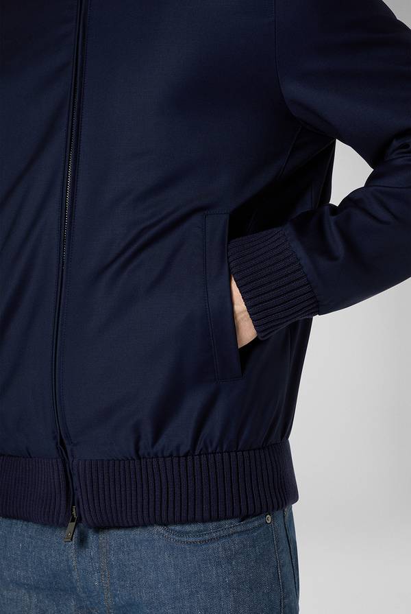 Pull Pal Zileri Bomber in lana resistente all'acqua 2025