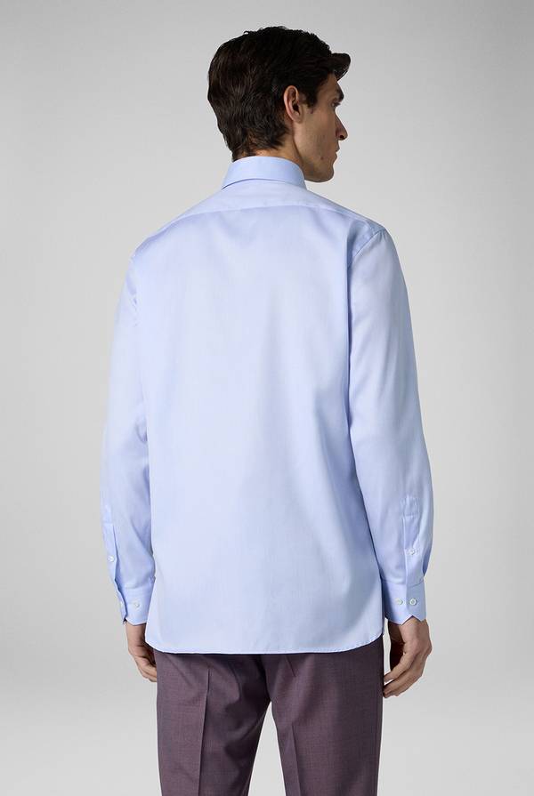 Pull Pal Zileri Camicia in cotone con trattamento anti-piega azzurra Offerta
