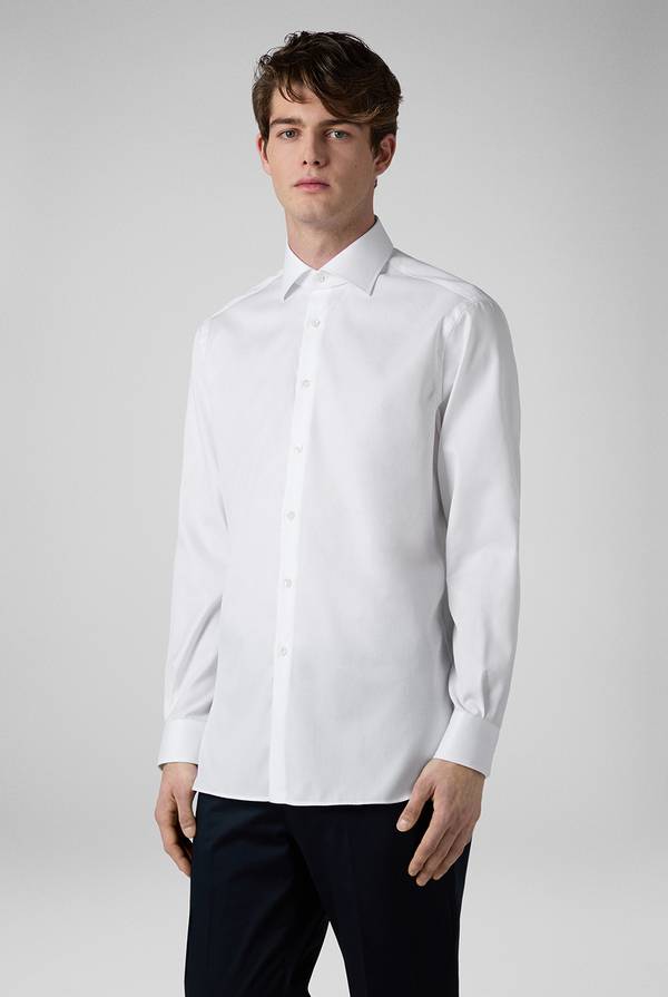 Pull Pal Zileri Camicia in cotone con trattamento anti-piega azzurra Economico