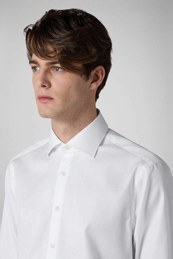 Pull Pal Zileri Camicia in cotone con trattamento anti-piega azzurra Economico