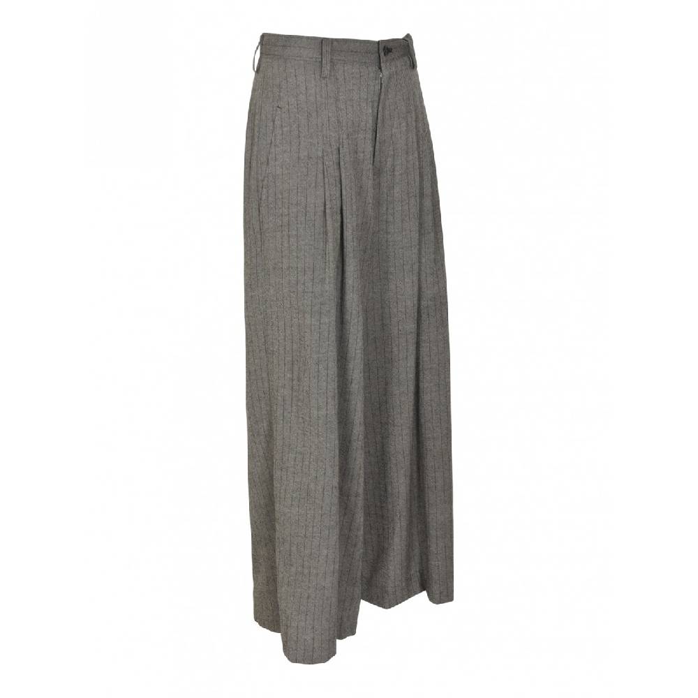 Y&#039;S YOHJI YAMAMOTO Pantaloni gessati con pences gamba larga In Saldo