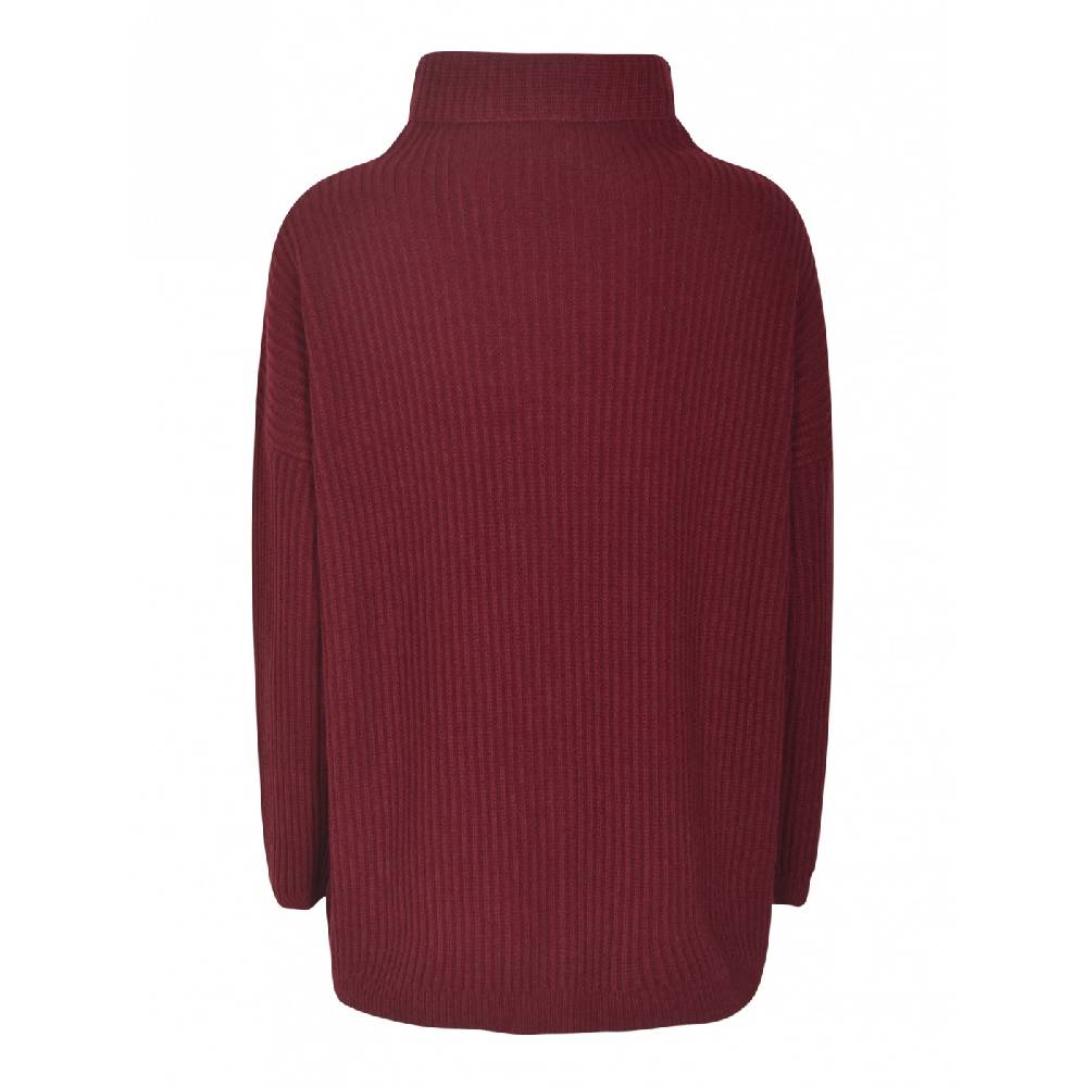 F CASHMERE Maglia collo alto costa inglese Qualità
