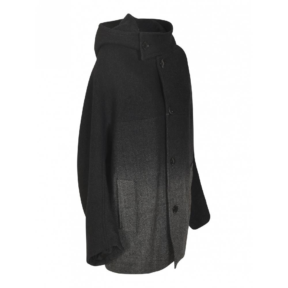 Y&#039;S YOHJI YAMAMOTO Caban drappeggiato con cappuccio Acquista Ora