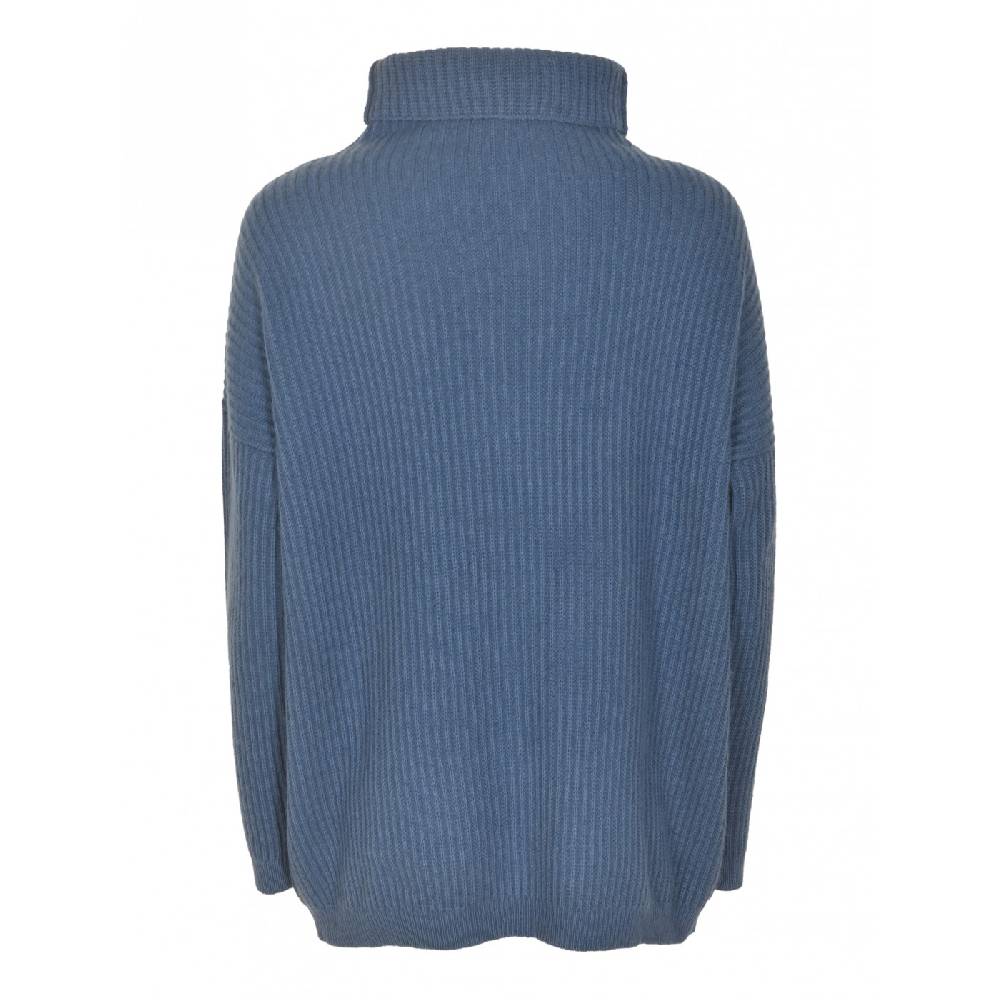 F CASHMERE Maglia collo alto costa inglese Consegna Veloce