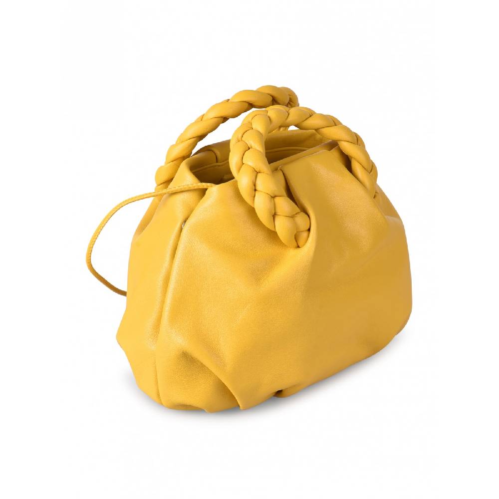 HEREU Bombon braided handle pleated crossbody Shopping Online
