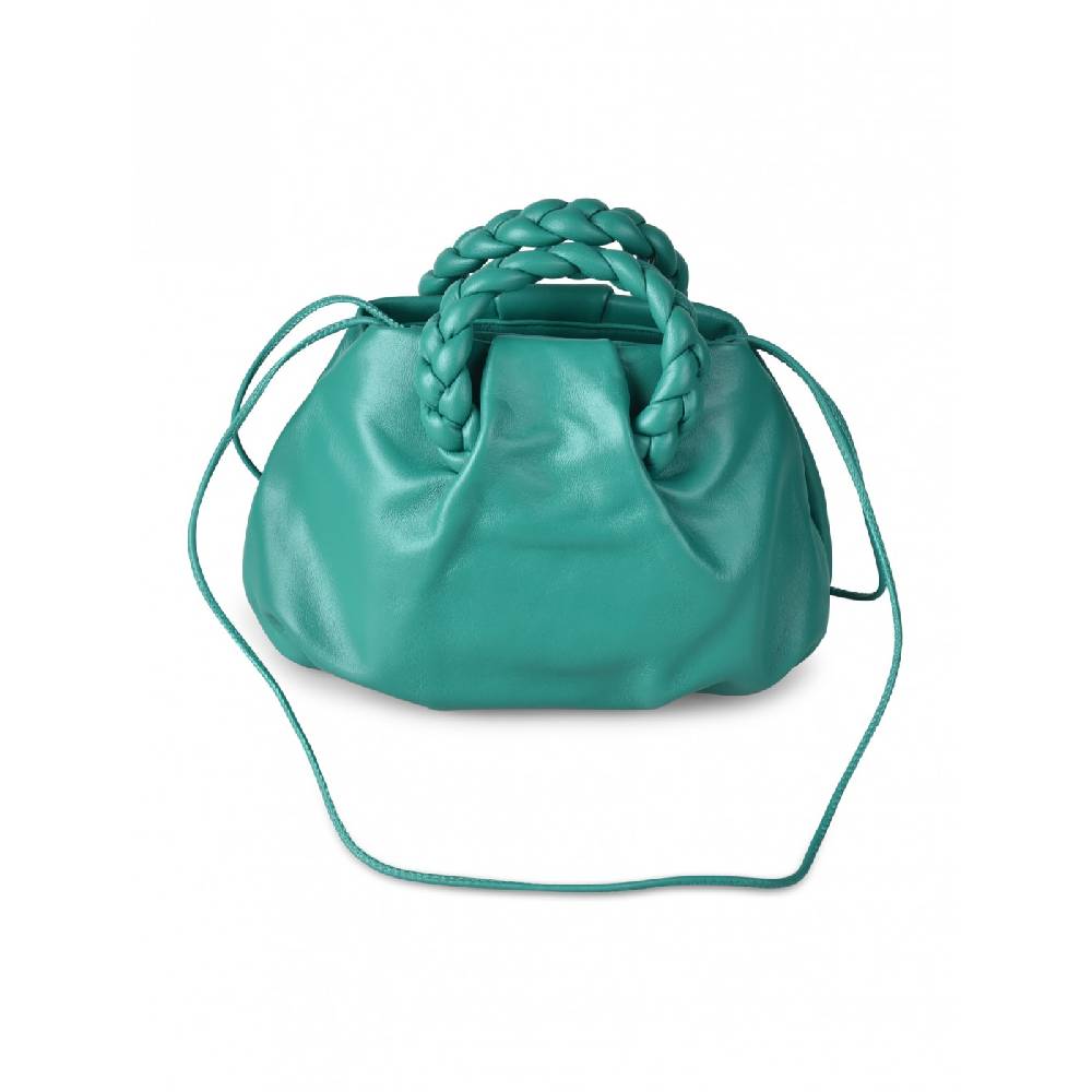 HEREU Bombon braided handle pleated crossbody Affare Del Giorno