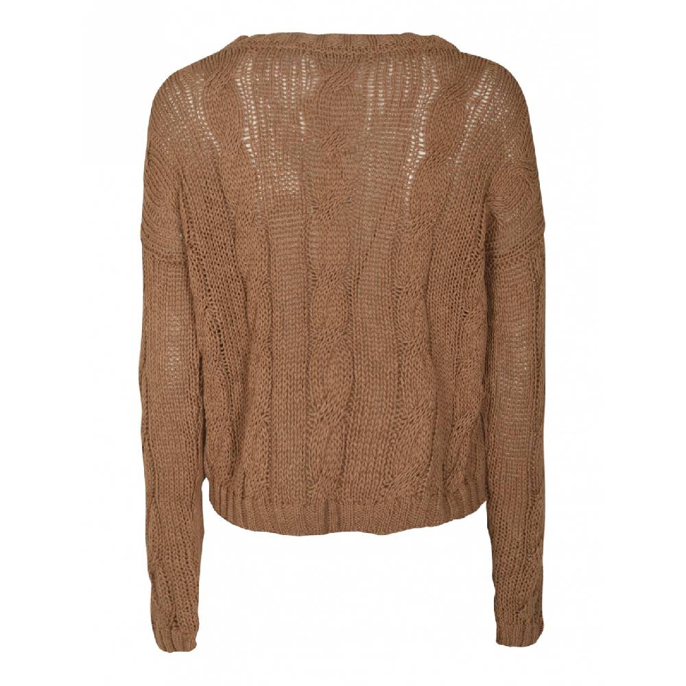 BASE Maglia girocollo trecce In Linea