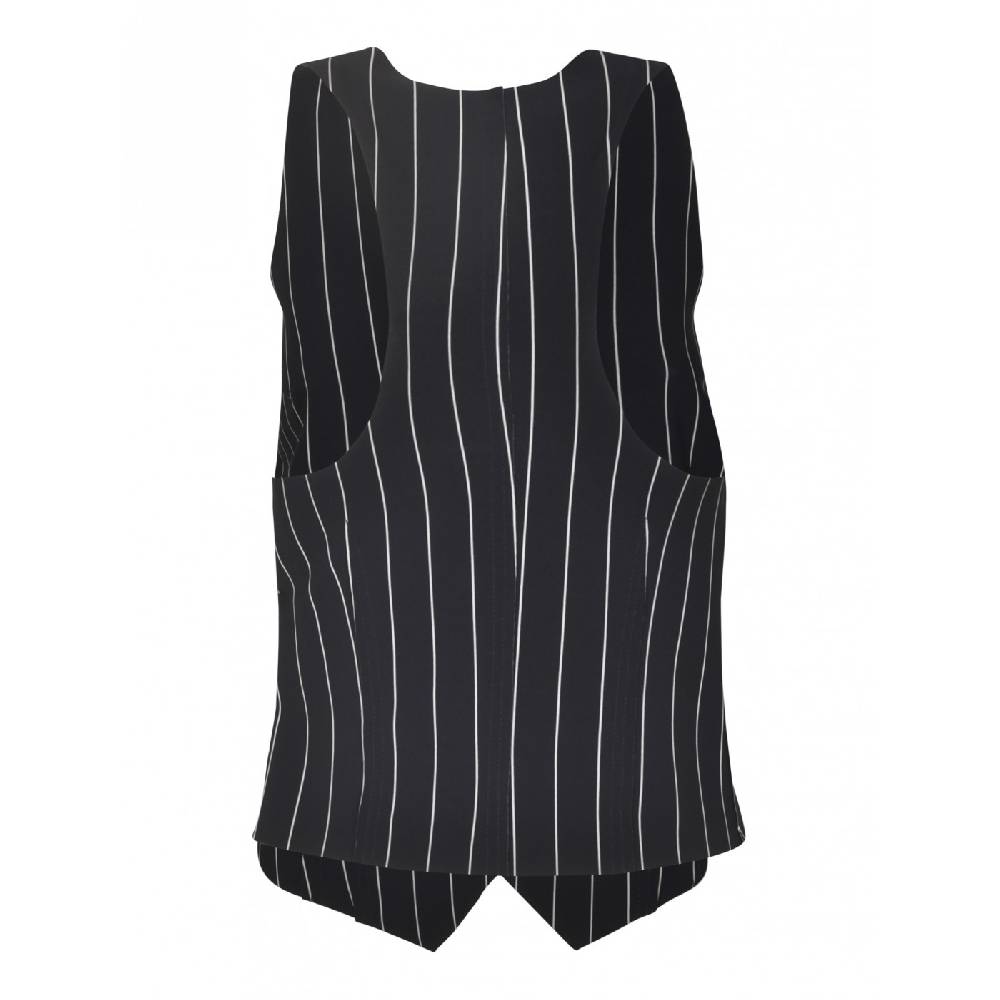 NORMA KAMALI Gilet con zip gessato Qualità Garantita