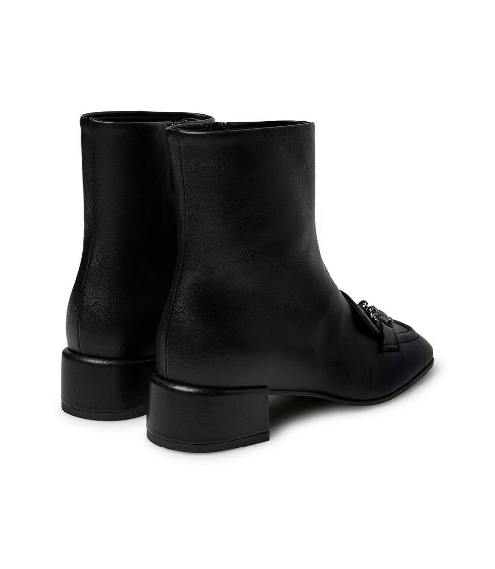 Loriblu Stivaletto in nappa nero con morsetto gioiello Offerta Anniversario