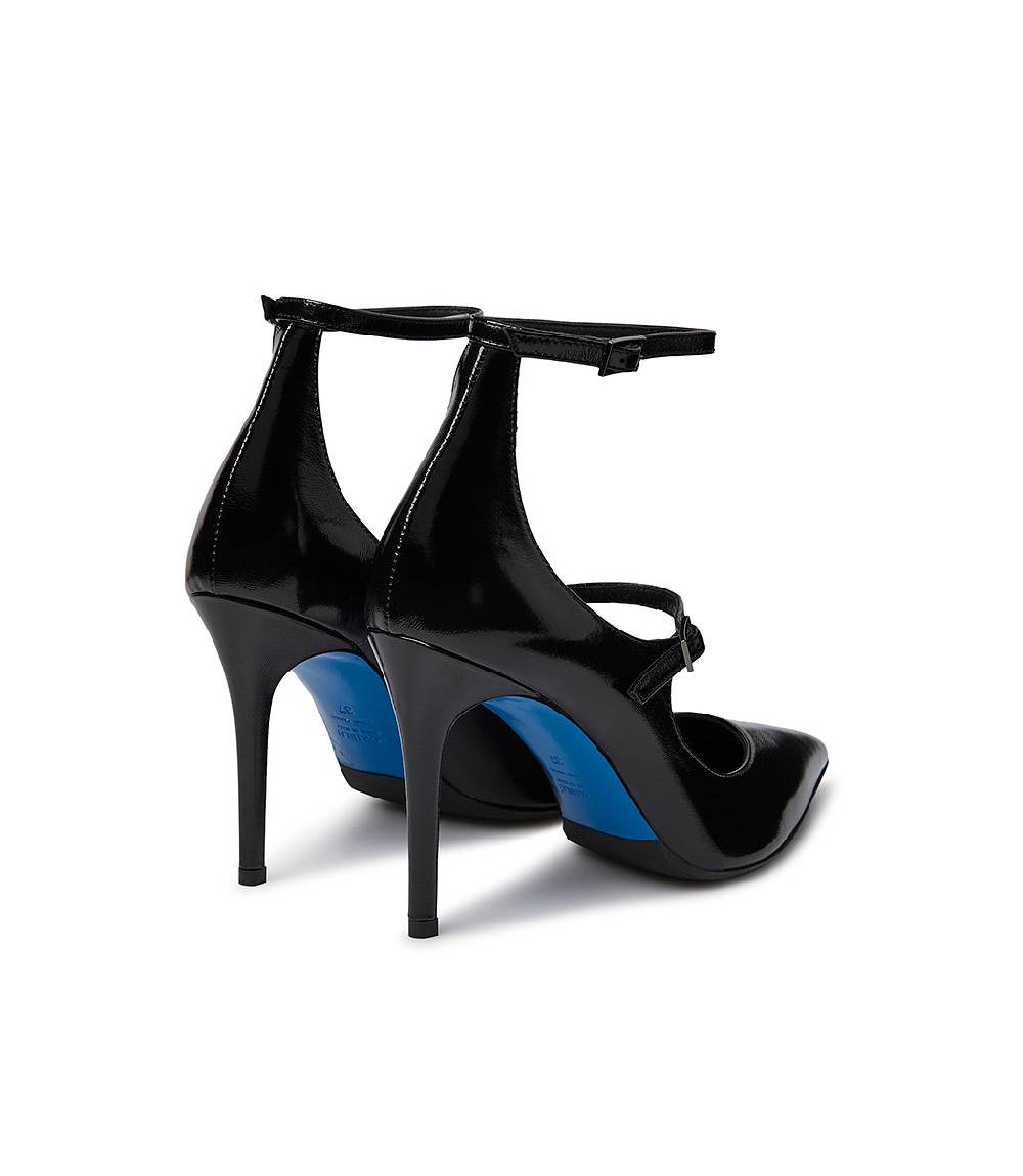 Loriblu Decollete in pelle lucida nero con cinturini Moda