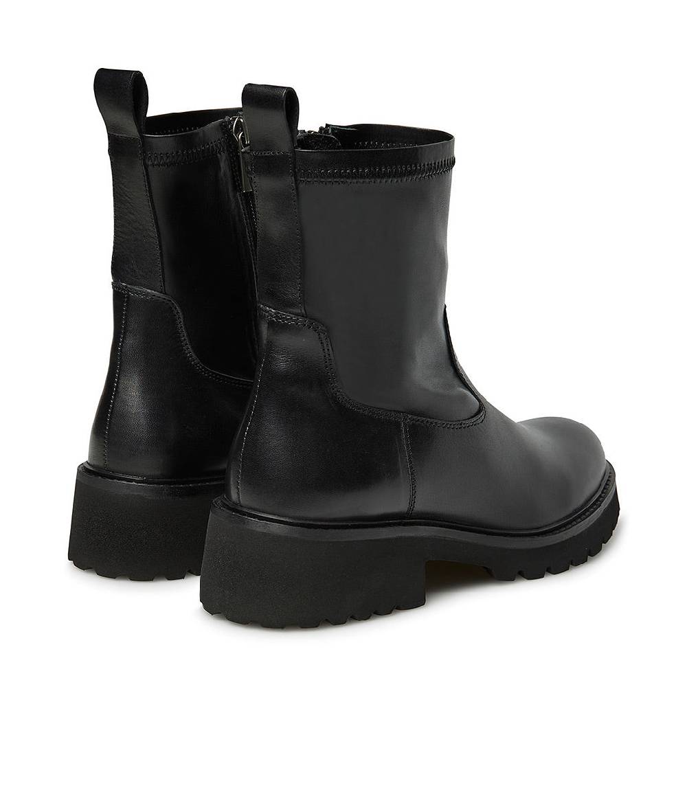Loriblu Tronchetto in vitello nero e tessuto stretch 2025