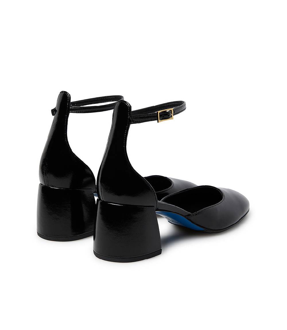 Loriblu Décolleté Mary Jane in pelle lucida nera con cinturino Nuovo
