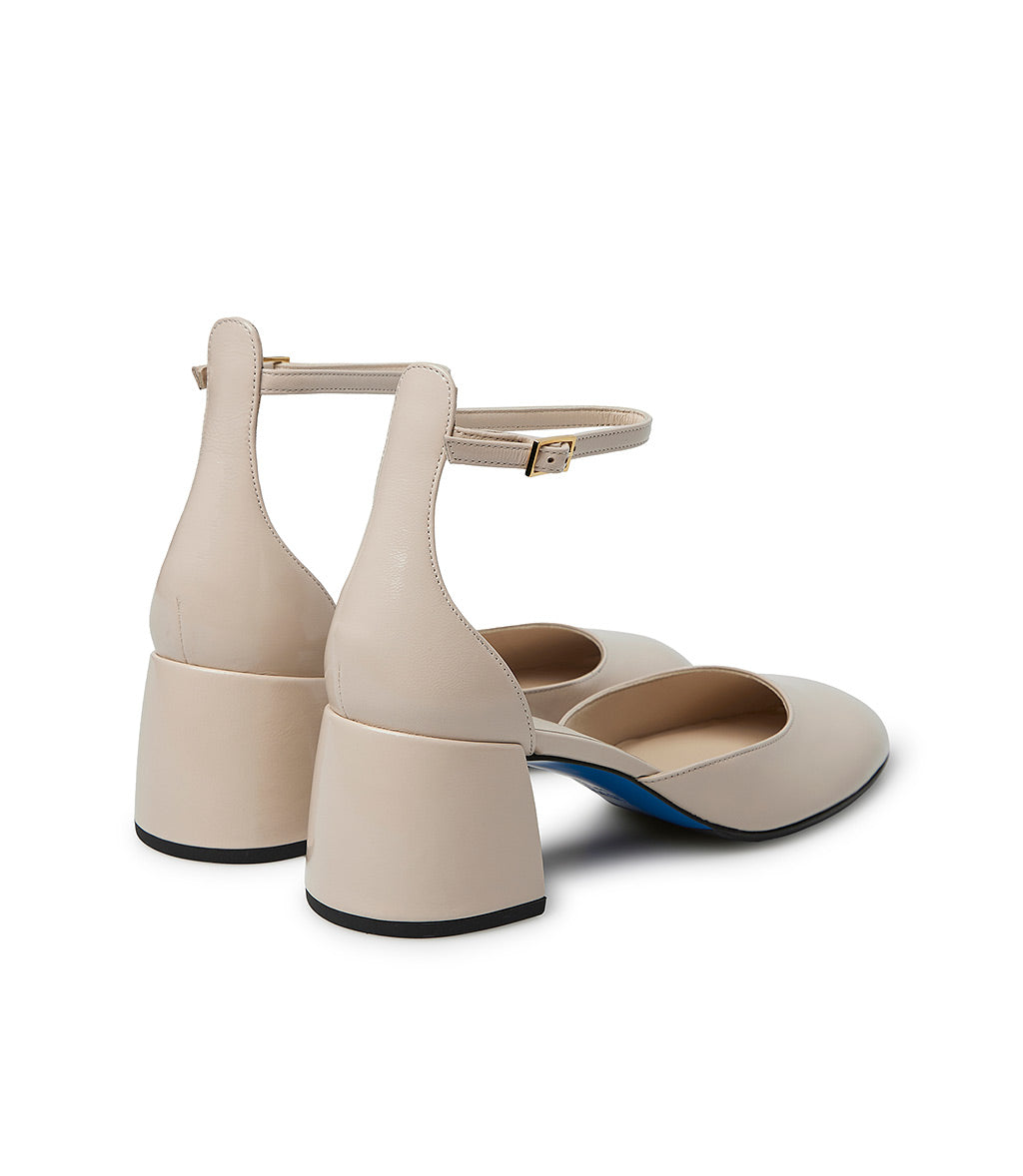 Loriblu Décolleté Mary Jane in pelle lucida sabbia con cinturino Qualità