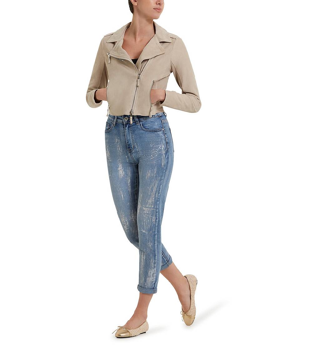 Loriblu Giacca stile biker in camoscio naturale Promozione